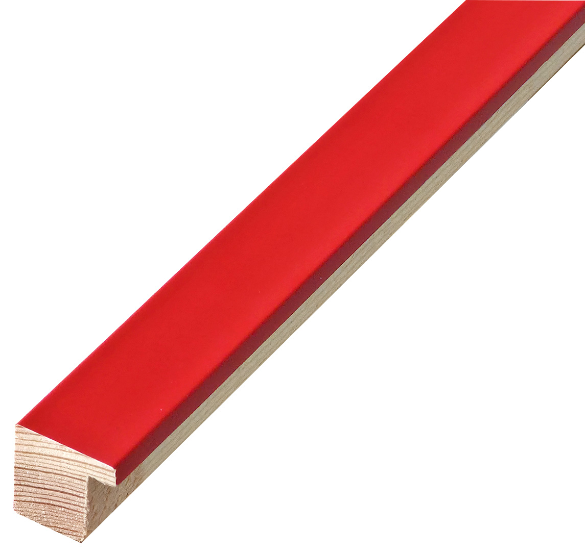 Asta in pino - Larghezza 20mm Altezza 20 - Rosso opaco
