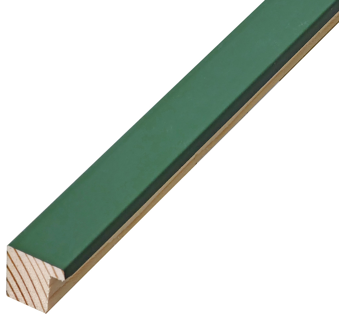 Asta in pino - Larghezza 20mm Altezza 20 - Verde opaco