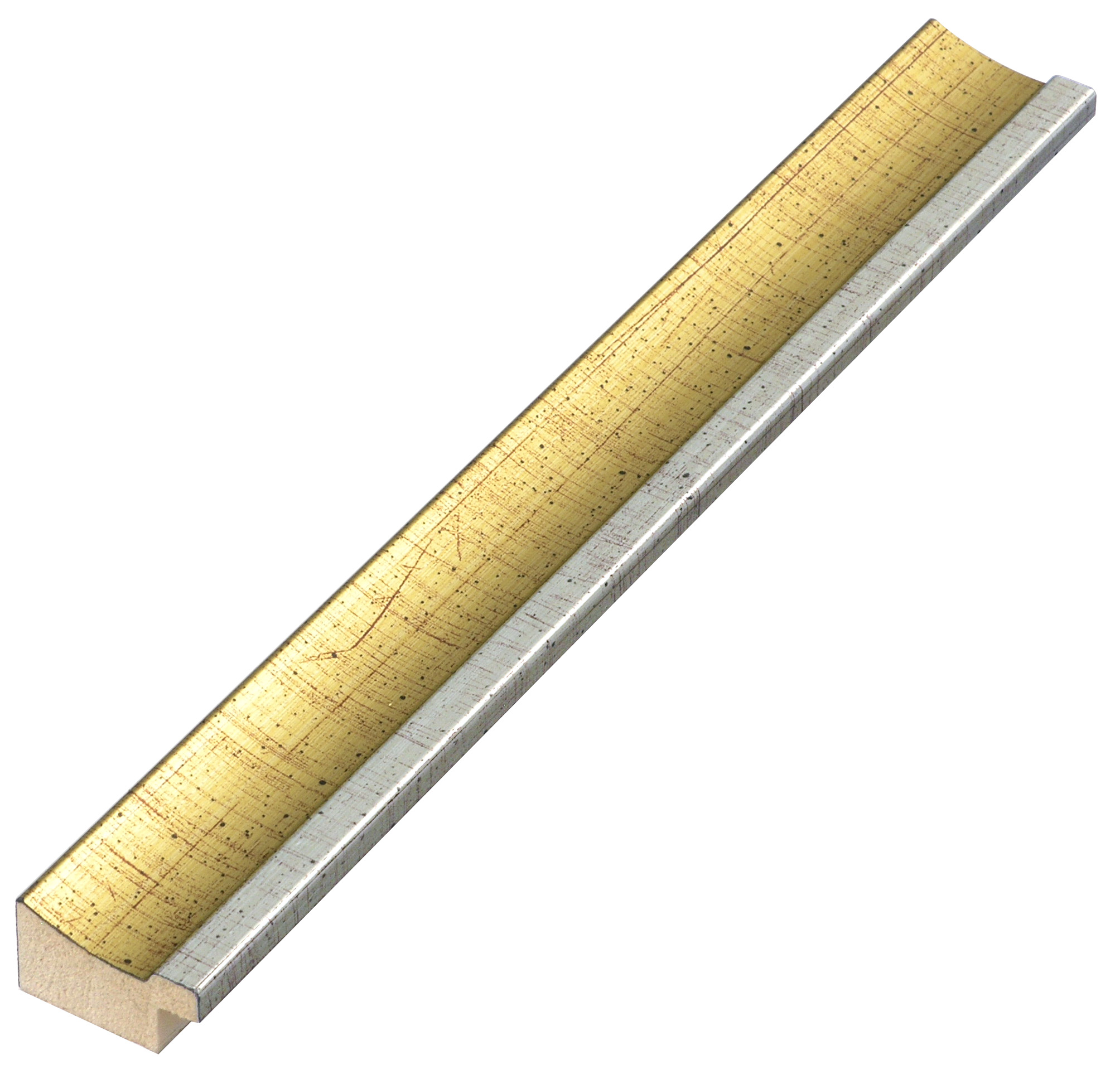 Asta pino giuntato - Larghezza 25mm Altezza 15 - Oro con filo argento