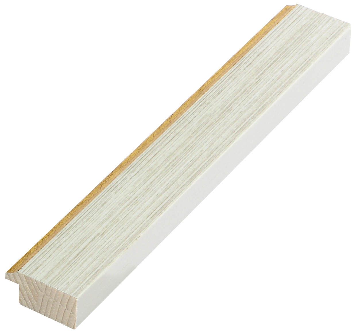 Asta pino giuntato - Larghezza 28mm Altezza 15 - Crema, filo oro