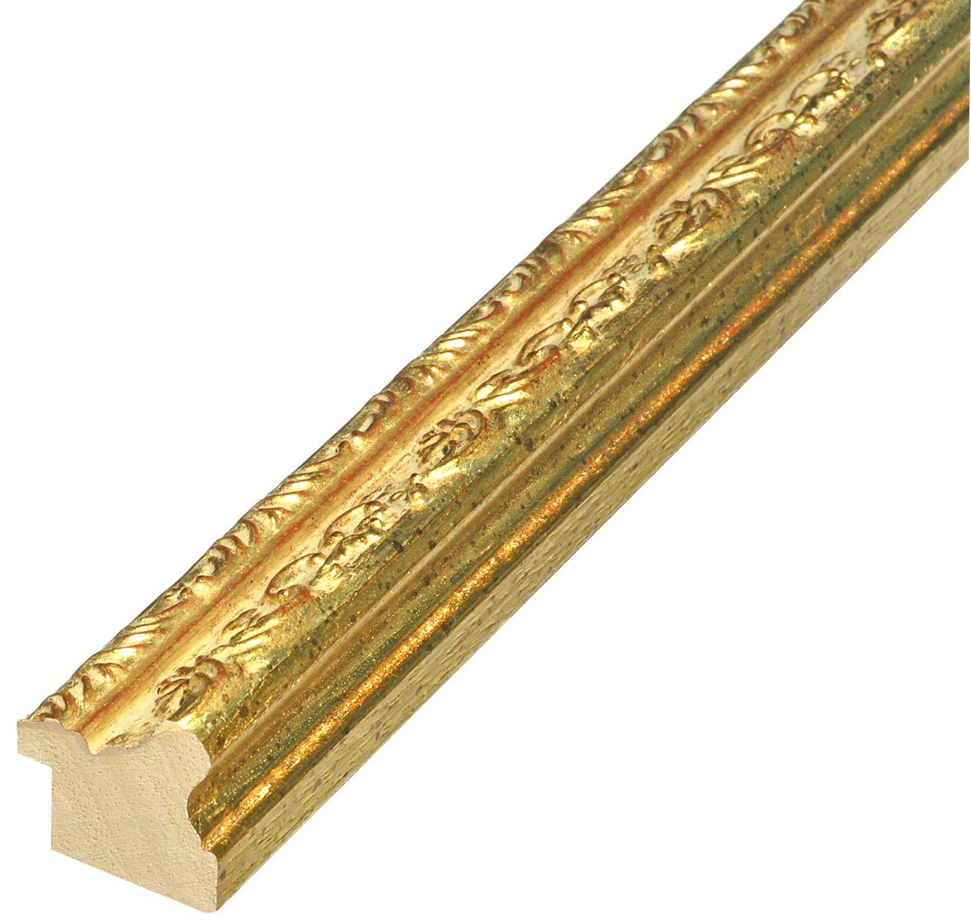 Asta ayous larg. mm 27 - finitura oro e decoraz. rilievo
