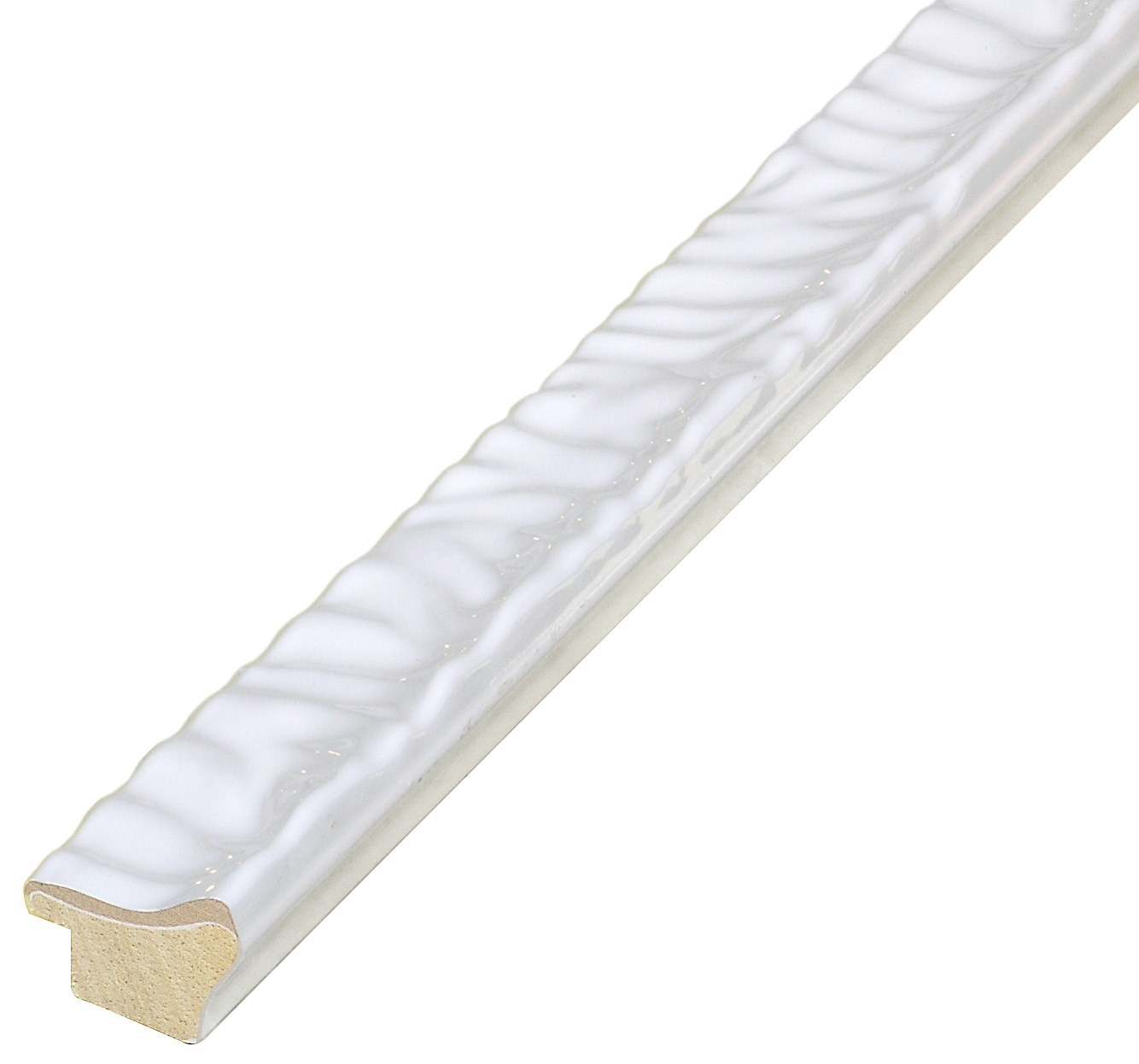 Asta in pino - Larghezza 30mm Altezza 23 - Laccato bianco