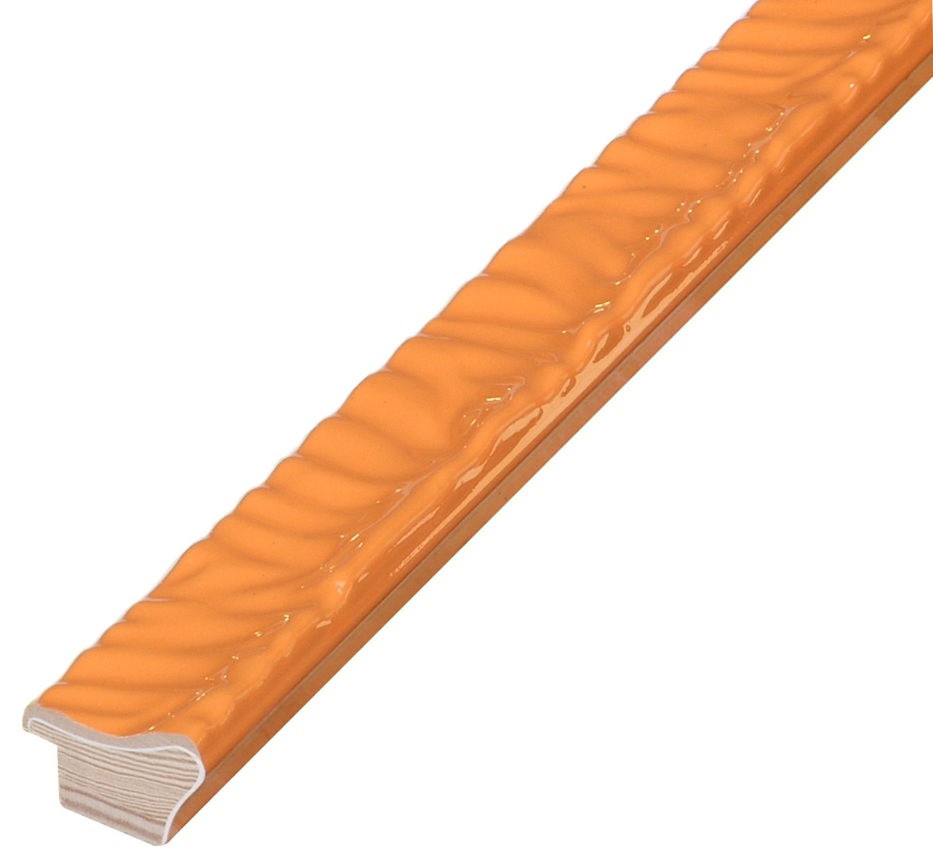 Asta in pino - Larghezza 30mm Altezza 23 - Laccato arancio