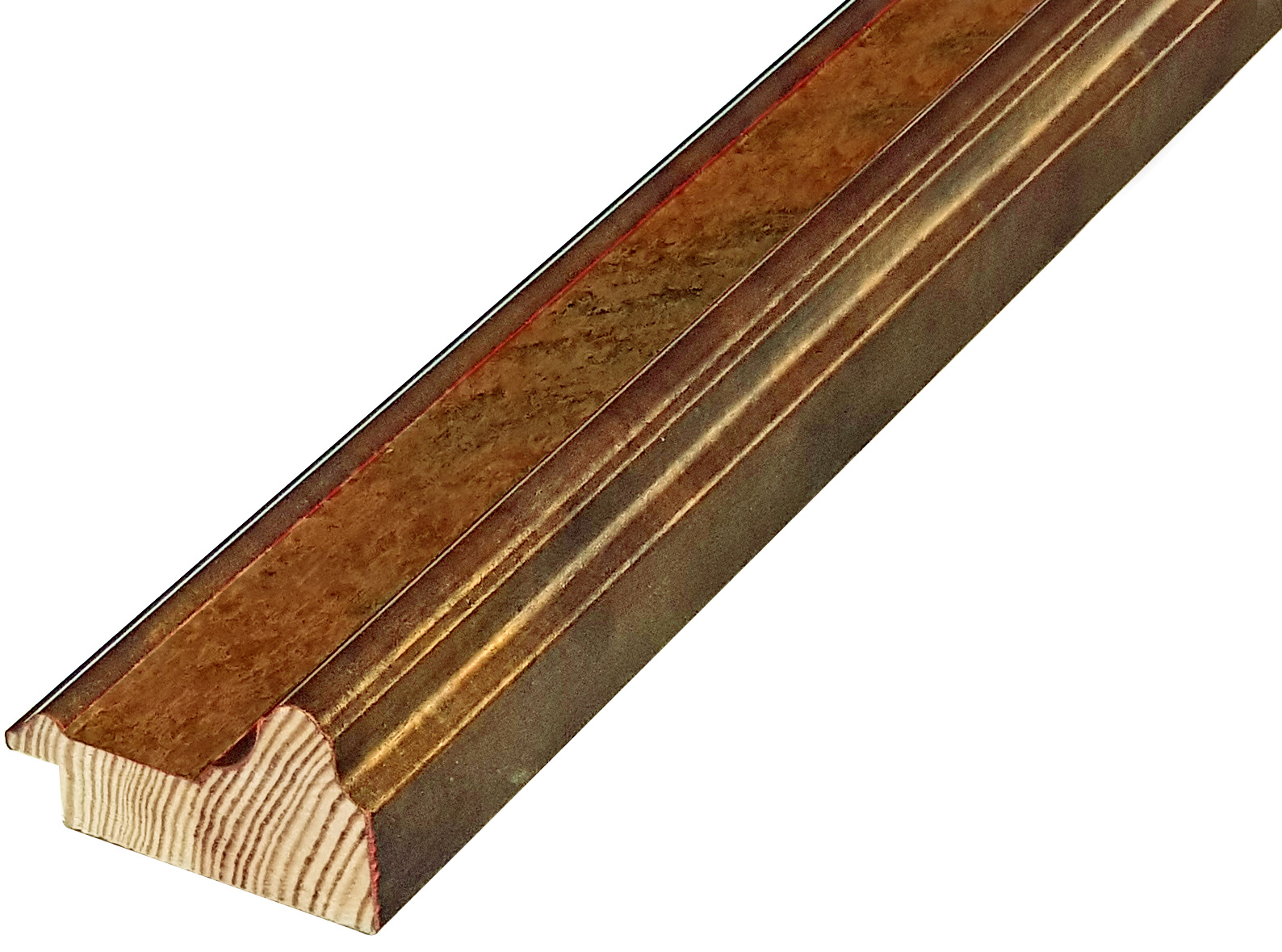 Asta pino giuntato - Larghezza 57mm Altezza 33 - Finitura Rame