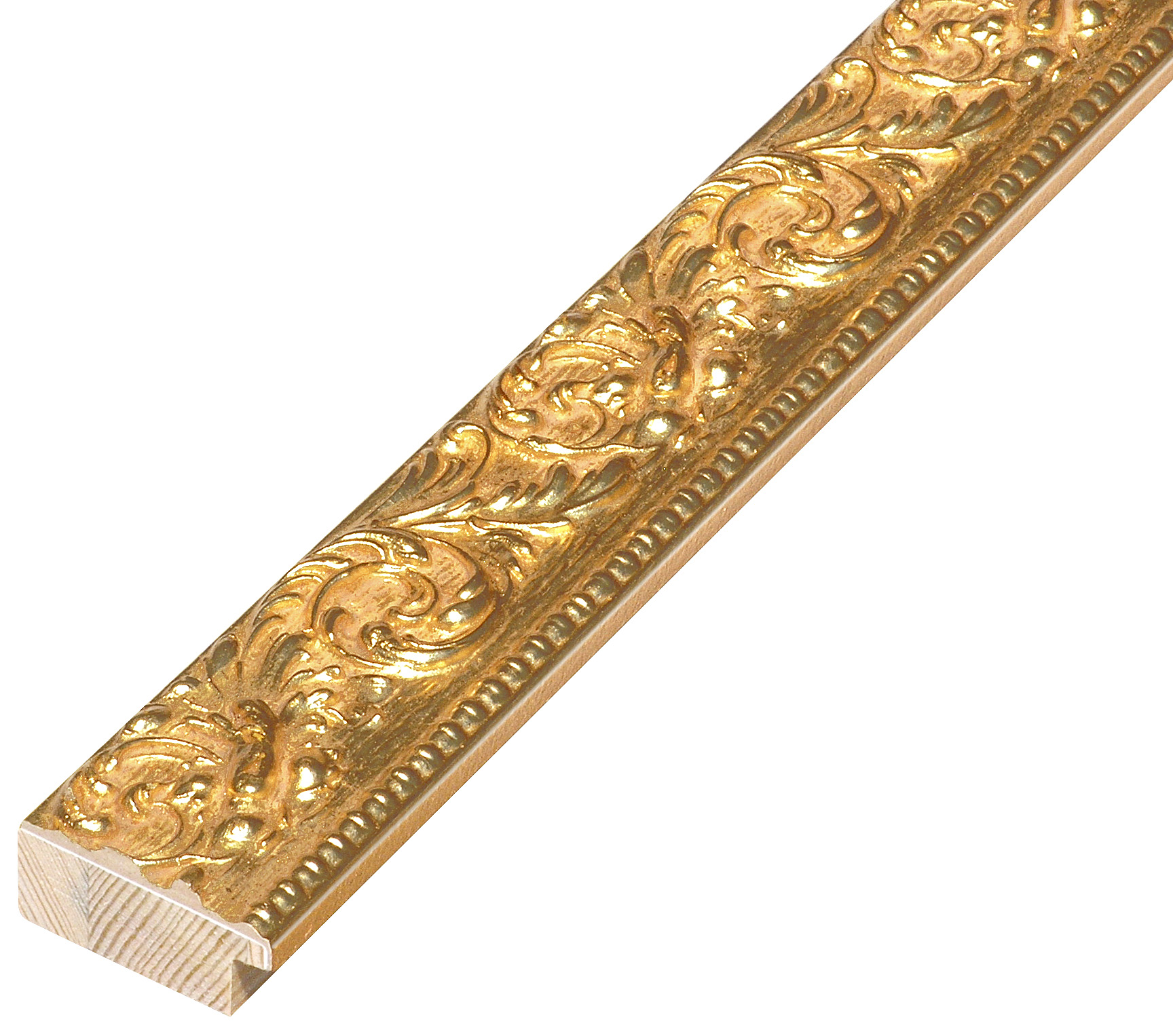 Asta in pino - Larghezza 39mm Altezza 19 - Oro con decorazioni