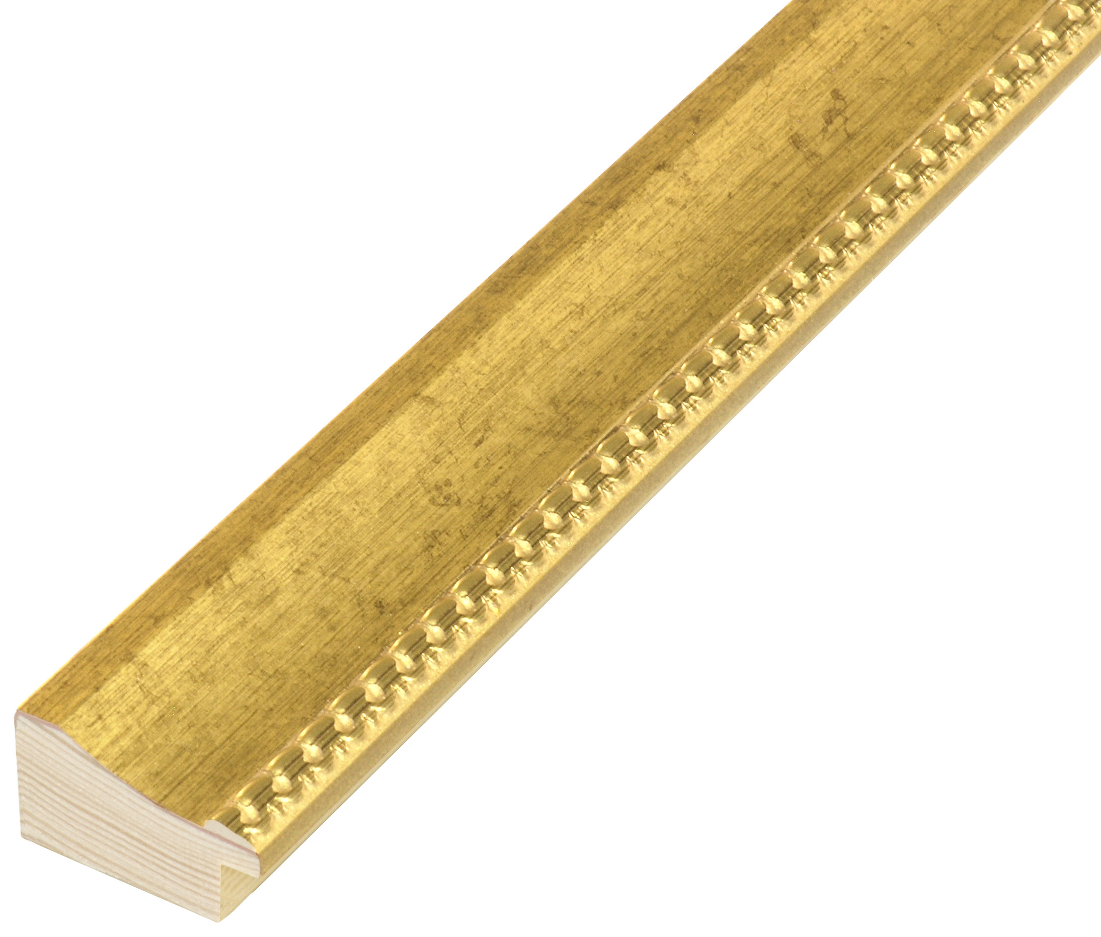 Asta pino giuntato - Larghezza 36mm Altezza 21 - Oro, filo decorato