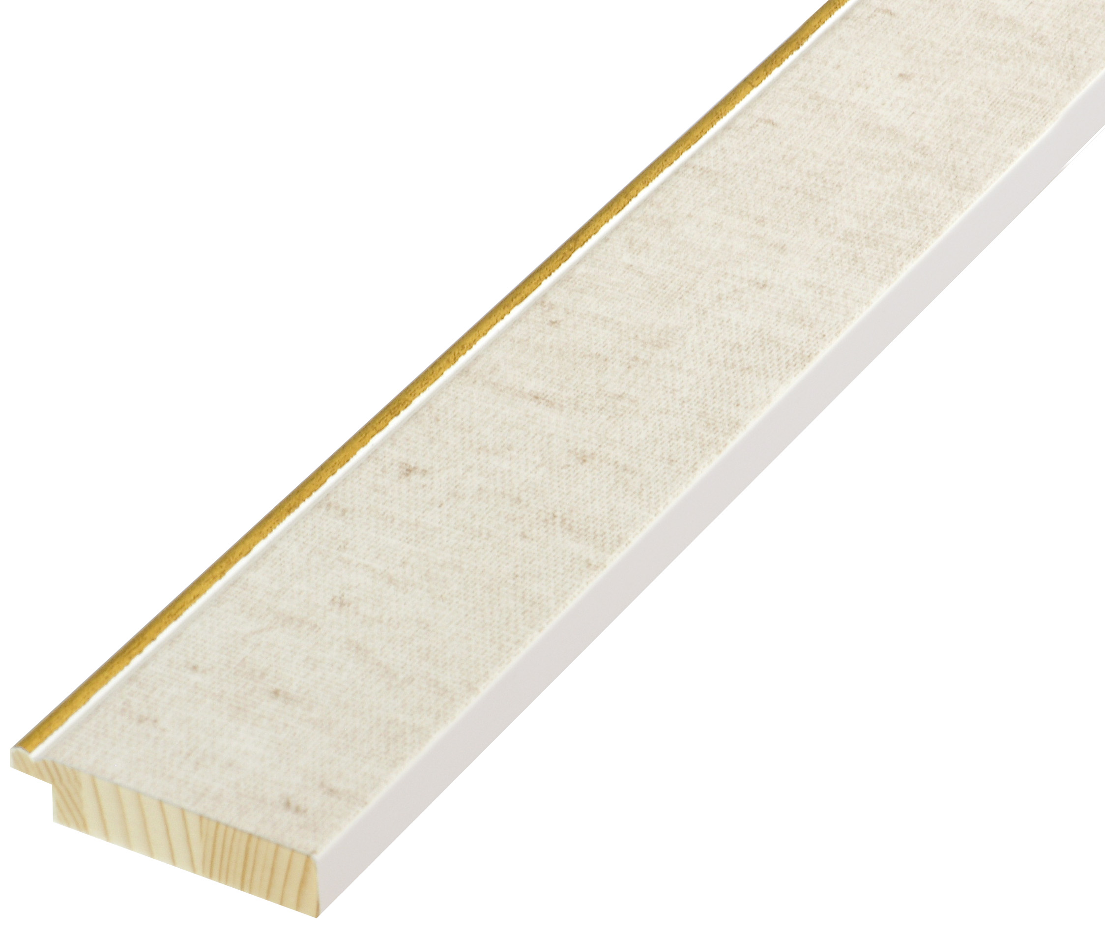 Asta pino giuntato - Larghezza 45mm Altezza 10 - Tipo tela, filo oro