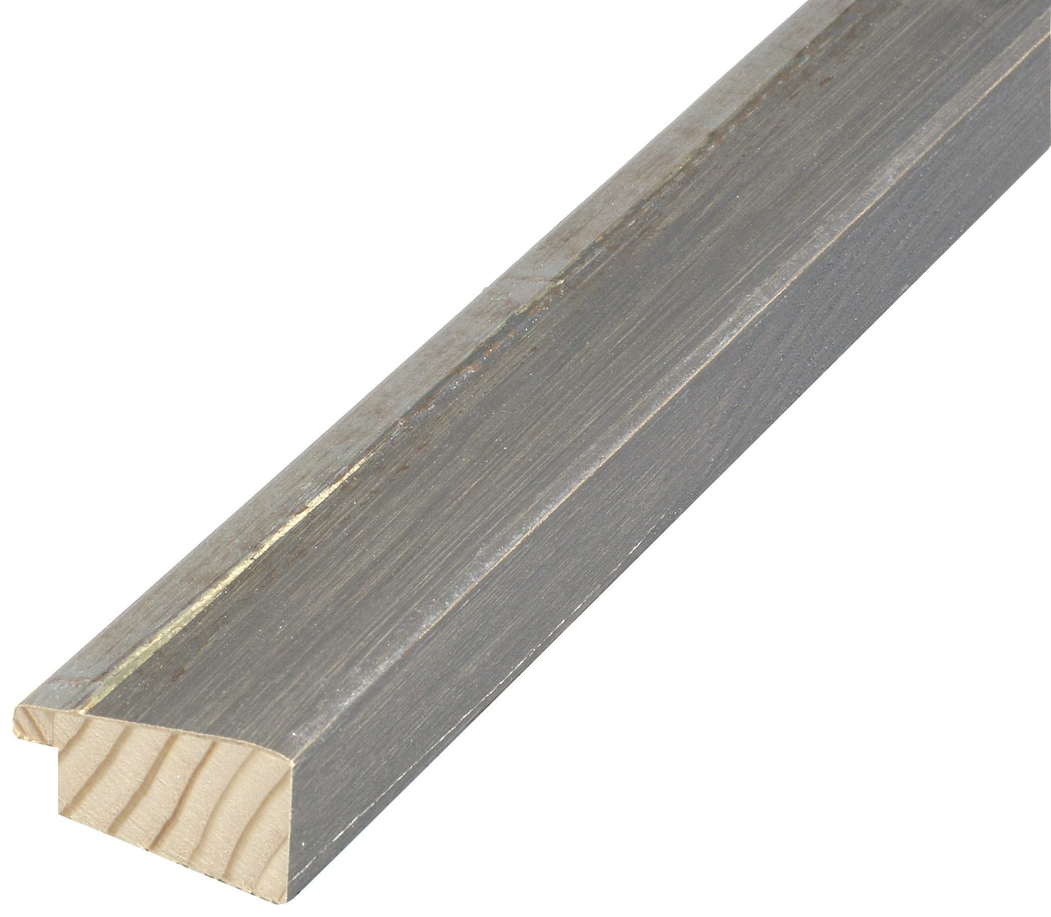 Asta abete giuntato - Larghezza 37mm Altezza 21 - Perla, filo argento