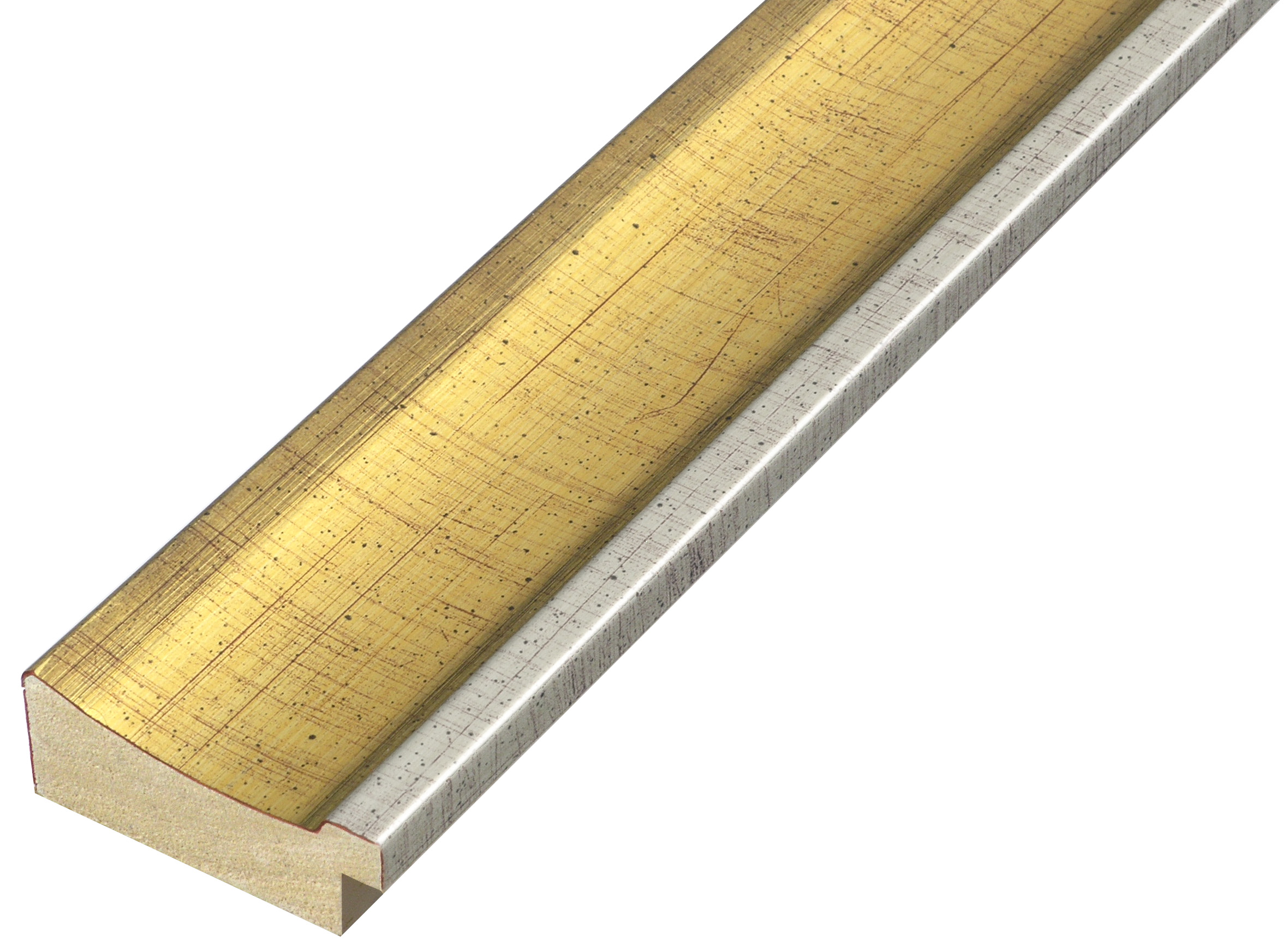 Asta pino giuntato - Larghezza 50mm Altezza 20 - Oro con filo argento