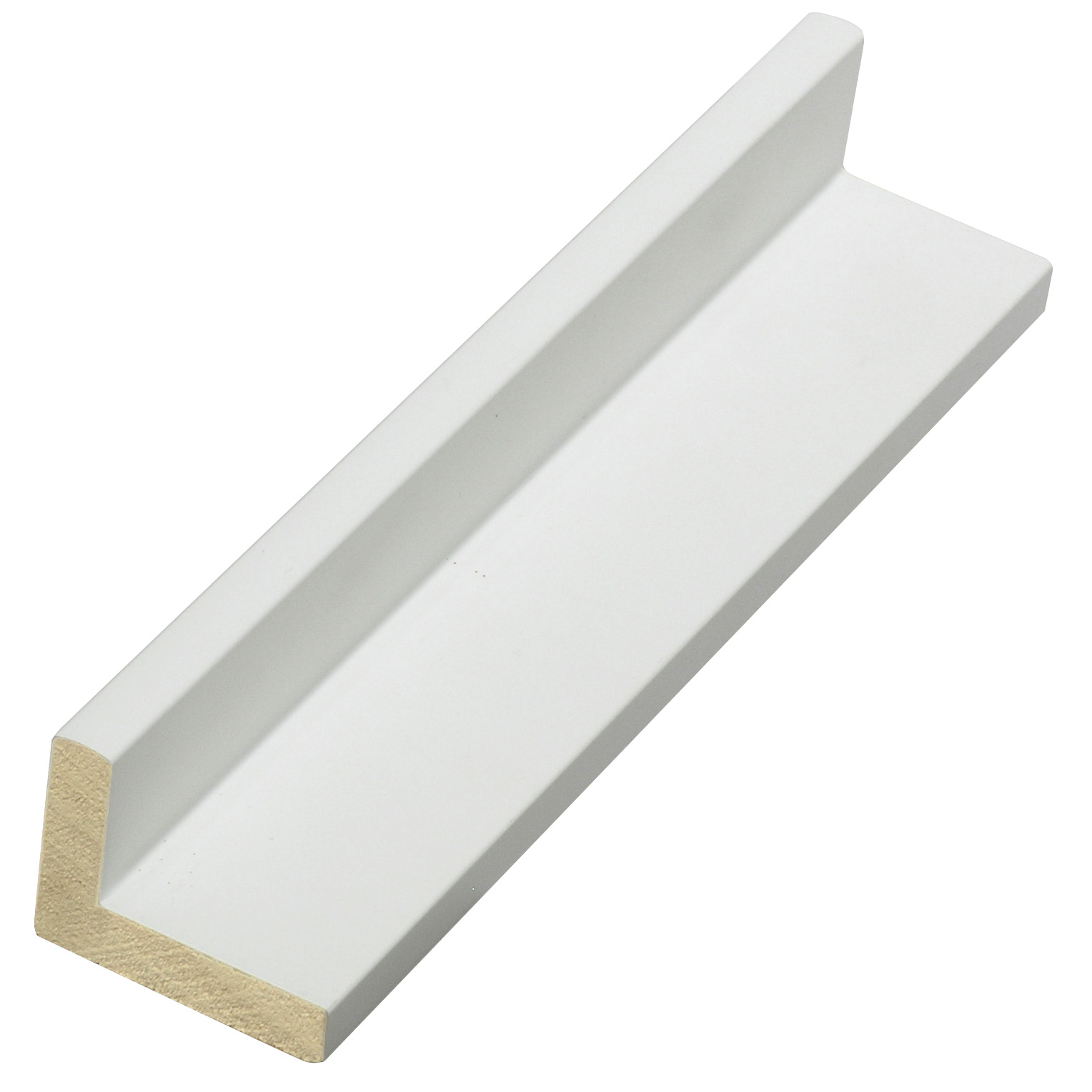 Asta a L - Pino giuntato - Larghezza 44mm Altezza 34 - Bianco