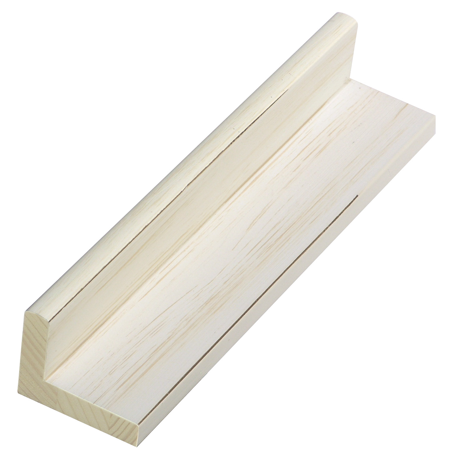 Asta a L - Pino giuntato - Larghezza 44mm Altezza 34 - Crema