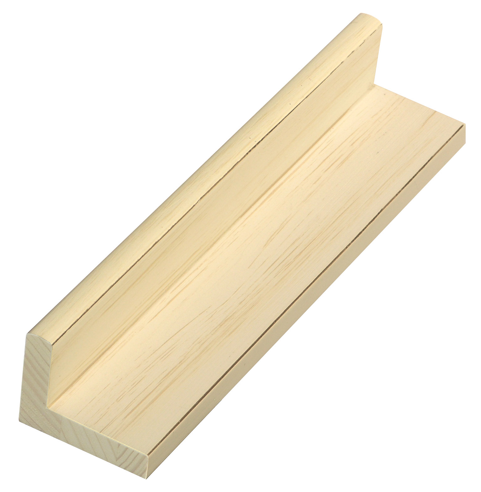 Asta a L - Pino giuntato - Larghezza 44mm Altezza 34 - Naturale