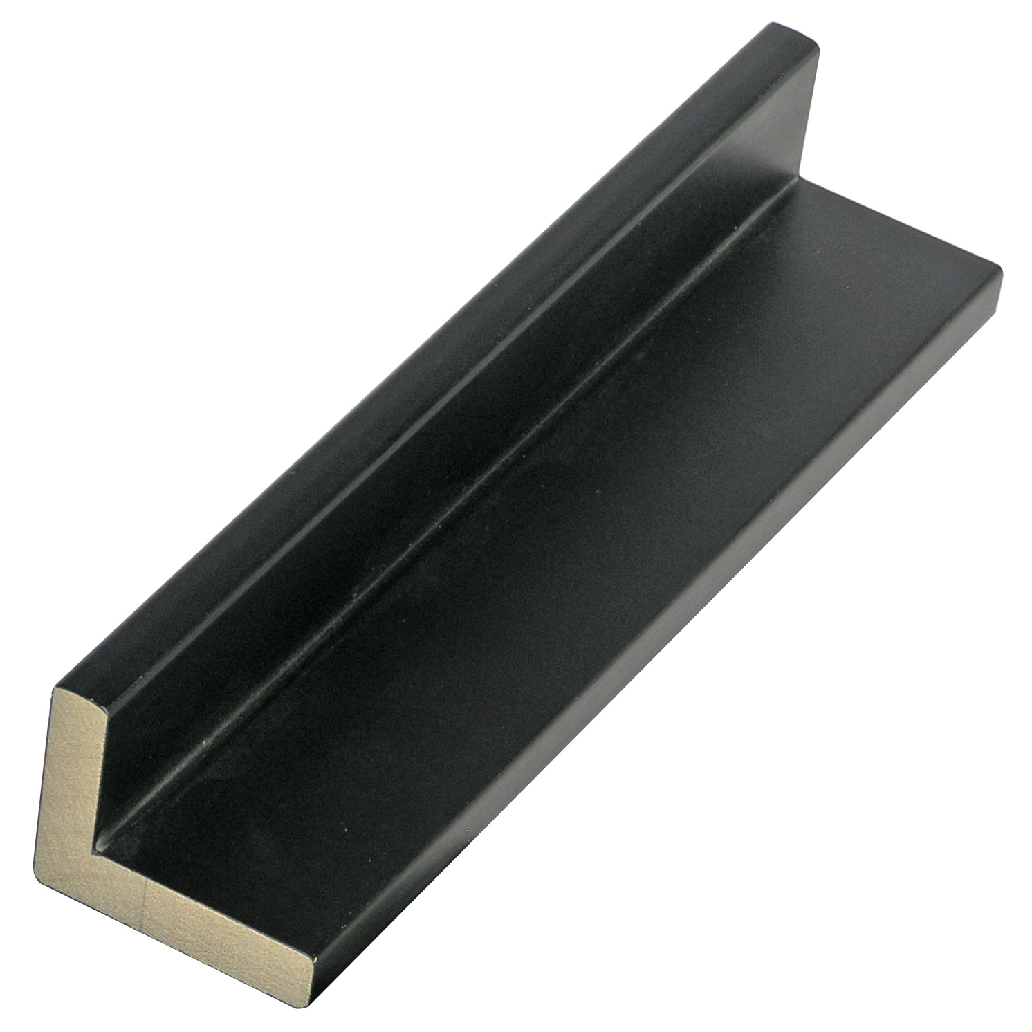 Asta a L - Pino giuntato - Larghezza 44mm Altezza 34 - Nero