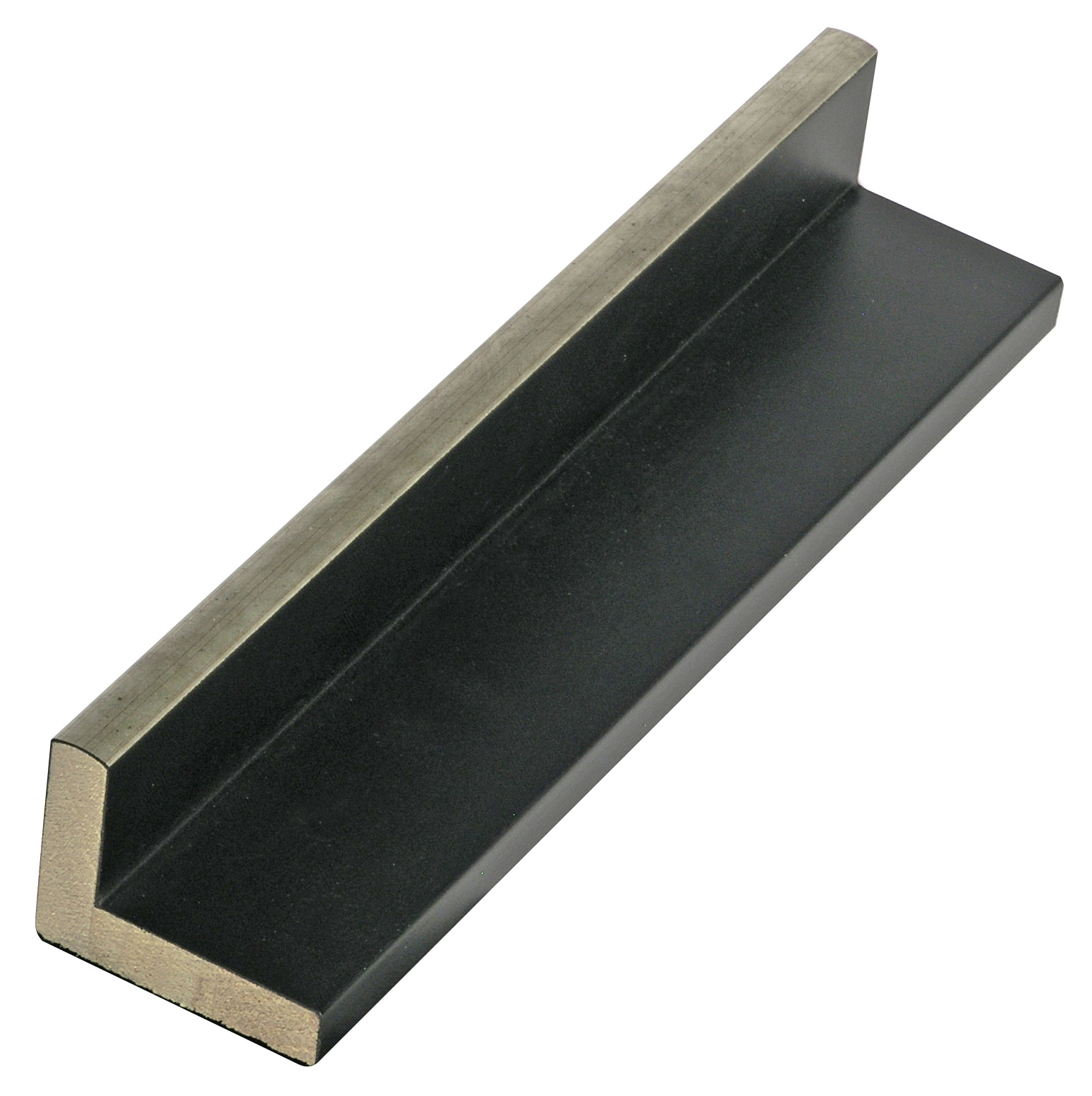 Asta a L - Pino giuntato - Larghezza 44mm Altezza 34 - Nero-Argento