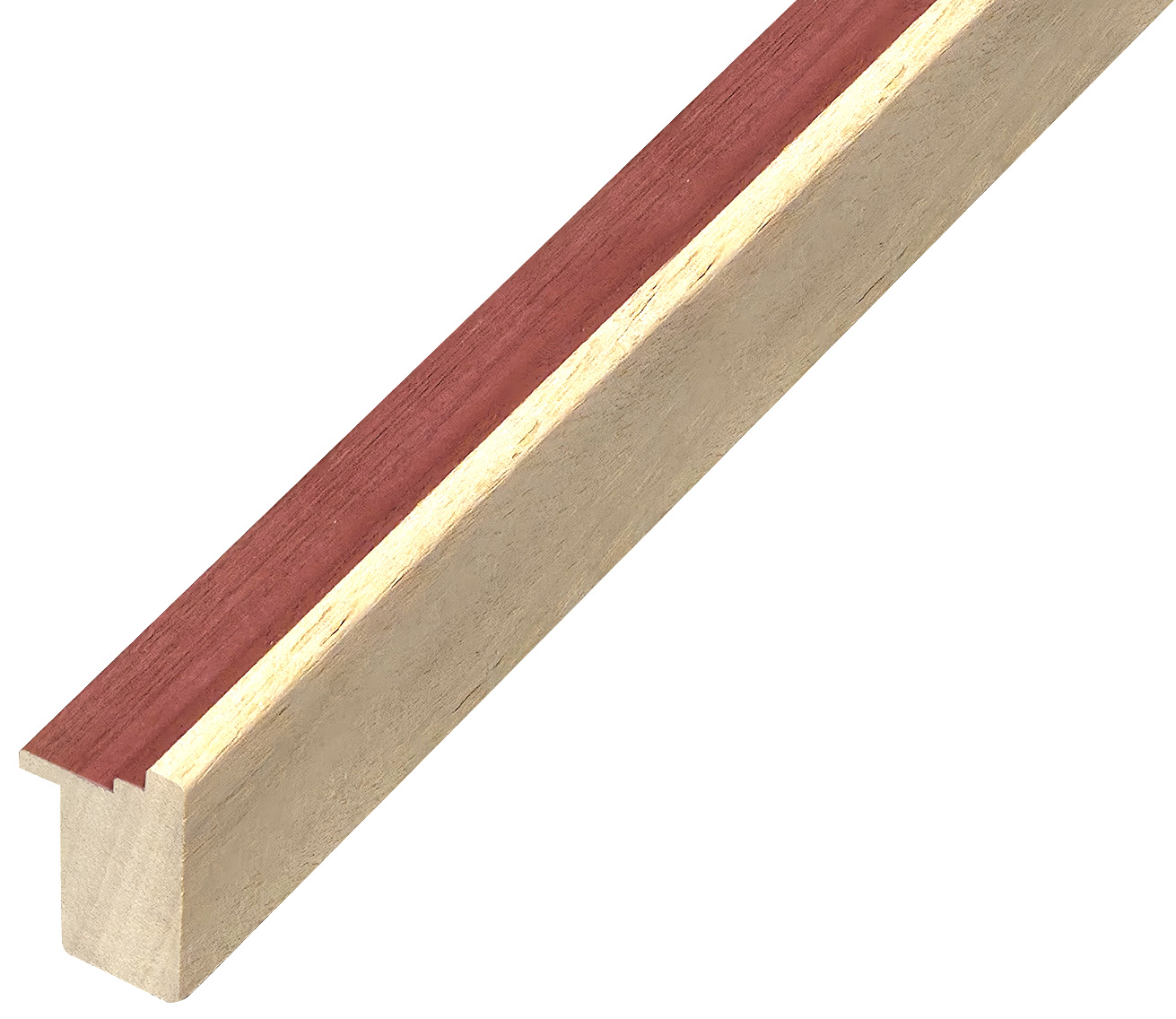 Asta in ayous - Larghezza 33mm Altezza 23- colore rosso