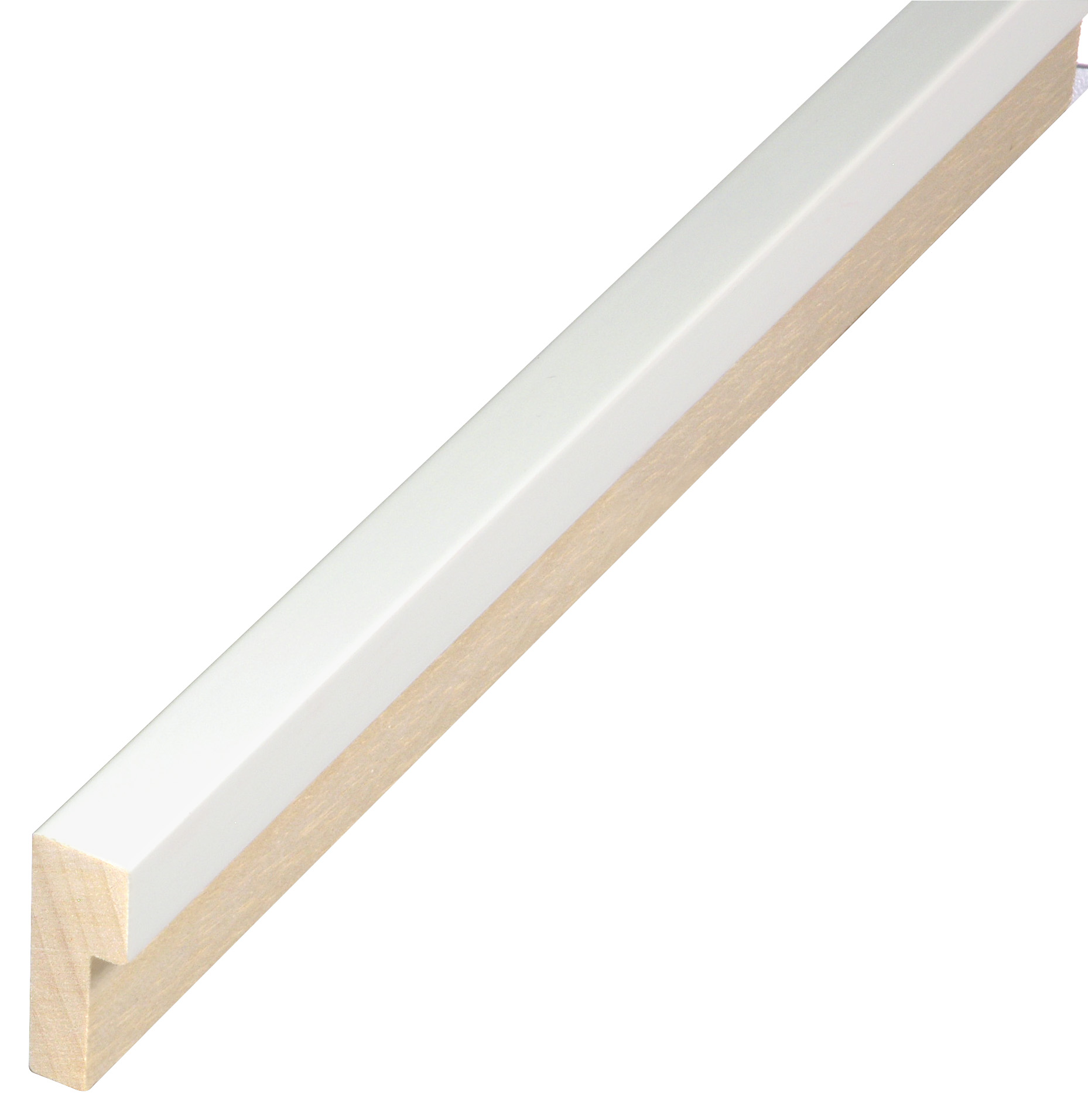 Asta in ayous - Larghezza 15mm Altezza 40 - Bianco opaco