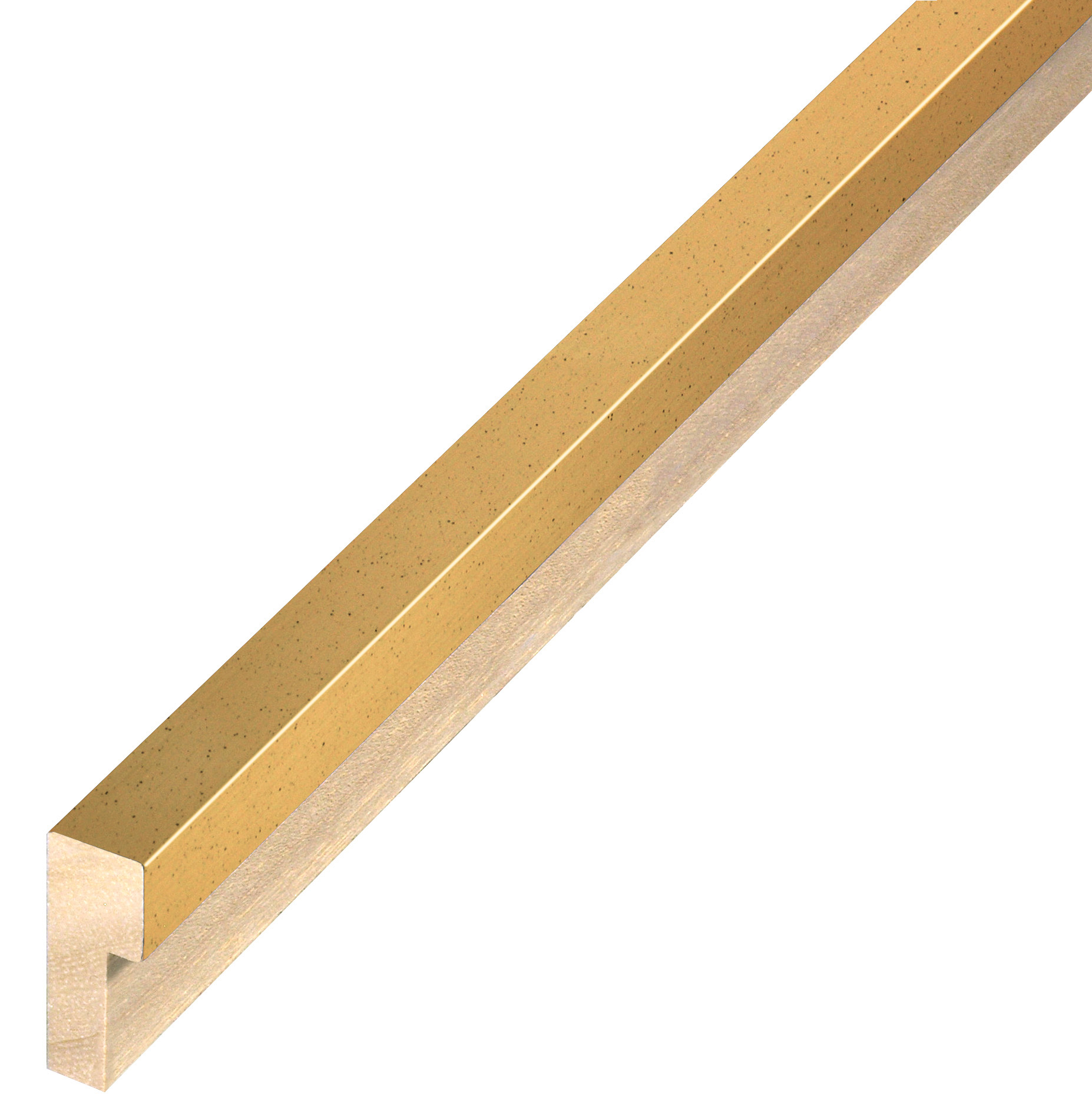 Asta in ayous piatta - Larghezza 15mm Altezza 40 - Oro