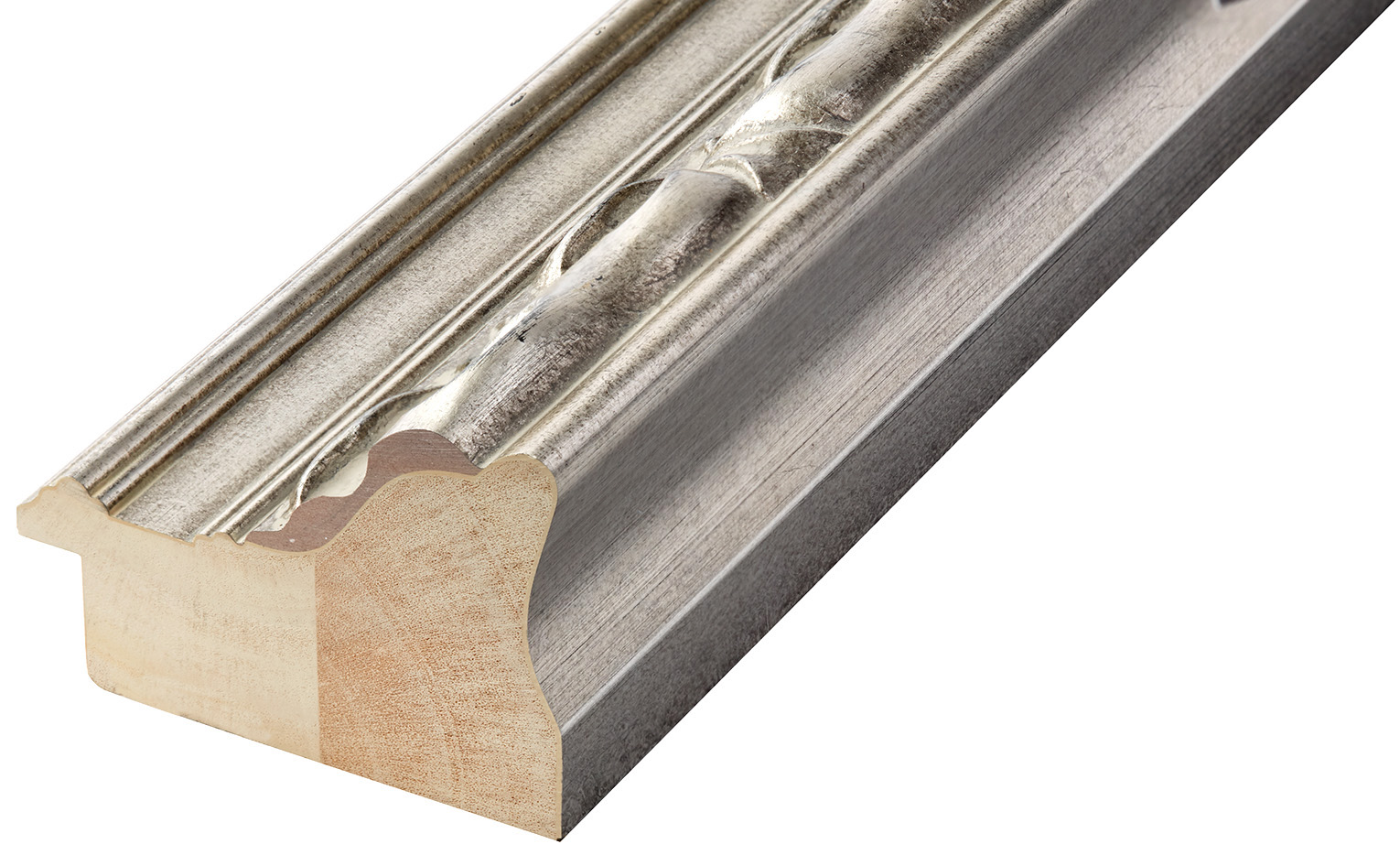 Asta jelutong - Larghezza 102mm Altezza 71 - Argento con decorazioni